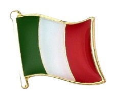 Italy Italian Flag Badge Enamel Pin Metal Lapel Rome Milan Fiorenze