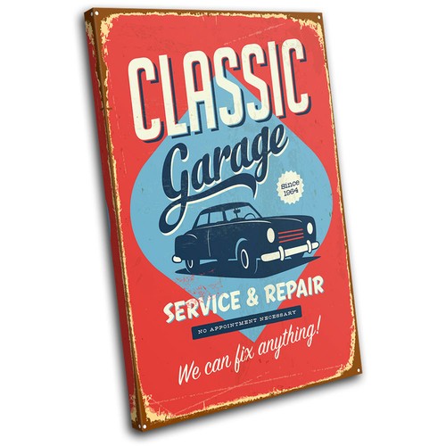 Garage sign shabby chic - garage,