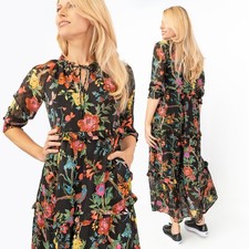 Joules Womens Midi Dress Black