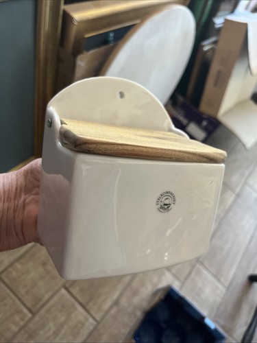 Plain white antique saltbox - white,