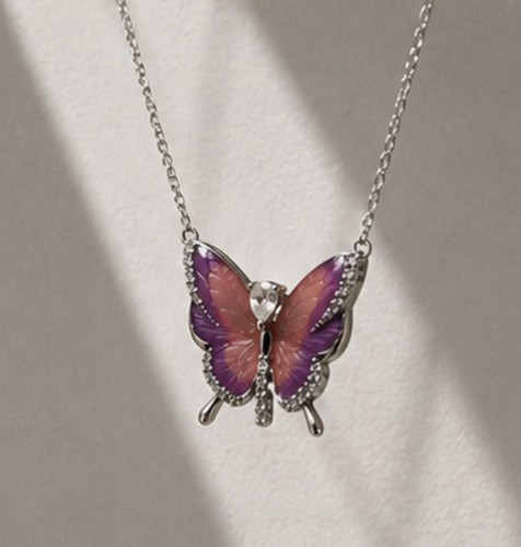 925 silver butterfly charm - silver,
