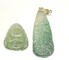 2x Vintage Carved Natural