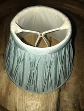 Laura Ashley Small Pinch Pleated Silk Lampshade Duck Egg