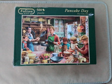 Falson de luxe 500p puzzel pre owned Pancake Day by Matt Edwards box has wear.