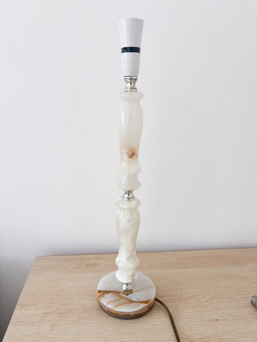 Vintage marble onyx table - table, lamp