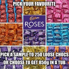 Cadbury ROSES Chocolates Choose Flavour Pick And Mix Own Xmas Chocs From Tub Tin