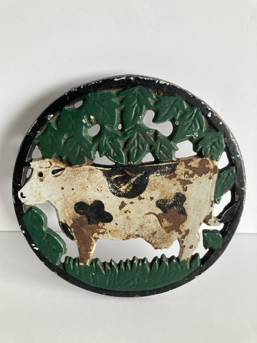 Vintage cast iron cow - vintage, trivet