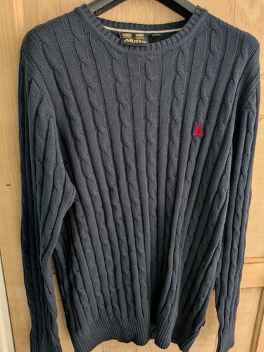 Musto cable knit jumper mens - musto,