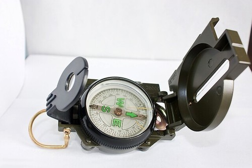 Lensatic compass aluminium - compass,