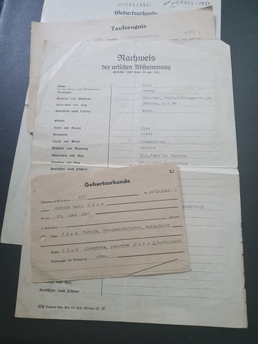 German pre post ww2 - pre/post, typed