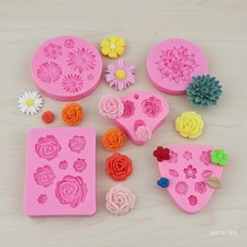 5 PCS Silicone Flower Molds