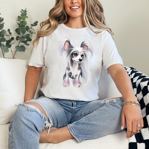 Chinese crested dog art womens - chinese,