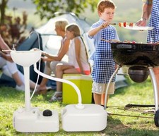 Portable Camping Sink Toilet Mobile Wash Basin 19+24L Water Tank For Travel UK