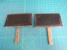 Antique Primitive Vintage Pair (2) Old Cotton Wool Carder Carding Paddles