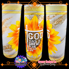 New Sunflower Glitter Tumbler