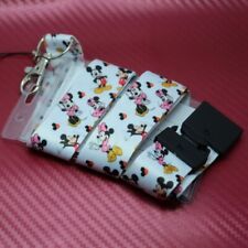 Disney Inspired Cartoon Mickey & Minnie Mouse Lanyard Card Holder & Safety Clip