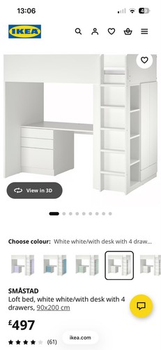 Smastad ikea cabin bed with