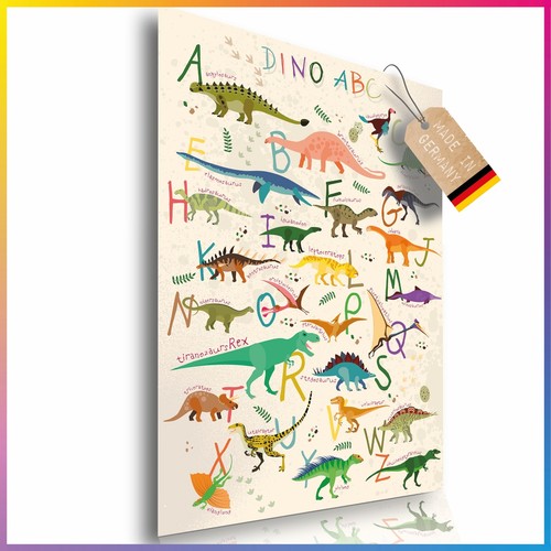 Dinosaur abc learning - dinosaur, poster
