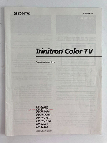 Sony trinitron color - color, tv