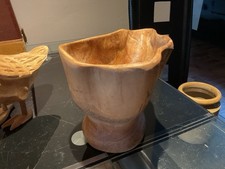 Wood Carved Bowl plus Chicken