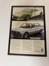 FRAMED Original E28 BMW M535i 5 Series M1 Magazine Advert Poster Man Cave Retro