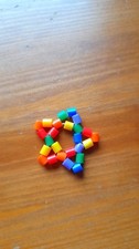 Rainbow Perler Bead Kandi Star Charm