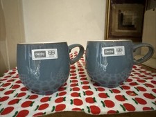 2 NEW Small Blue Barrel Shaped