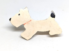 Vtg Scottie Westie West Highland Terrier Dog Puppy 1950's 1960's Brooch Pin J30