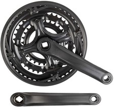 CHAINSET Steel 28/38/48T Crank 170mm Arms Bike Bicycle Mountain MTB Hybrid blk