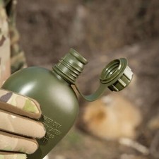 Military Water Bottle Plastic 1 liter. Army flask.