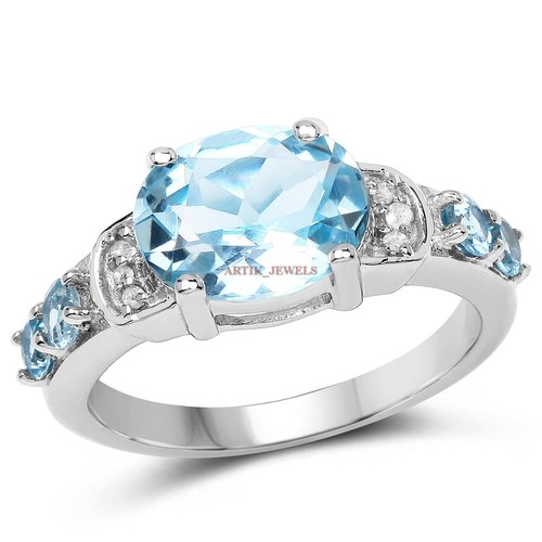 Natural blue topaz gemstone - blue,