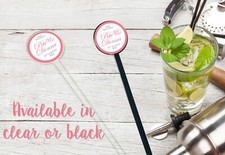 PERSONALISED Cocktail Stirrers Wedding Party Hen Birthday