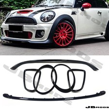 MINI R55 R56 R57 R58 GLOSS BLACK TRIM SET HEADLIGHTS TAIL LIGHTS GRILL FRAME