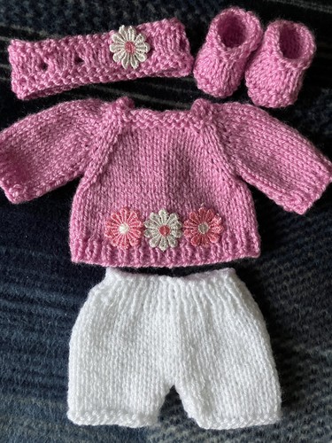 Hand knitted dolls clothes - hand,