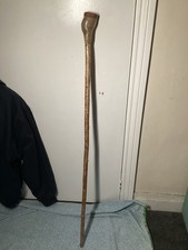 Vintage Handmade Wooden Walking Stick / Hiking Pole