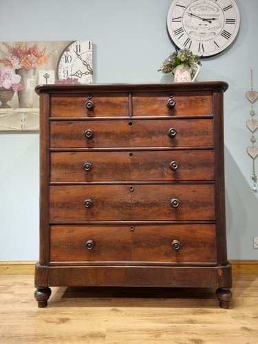 Large antique mahogany chest - mahogany,