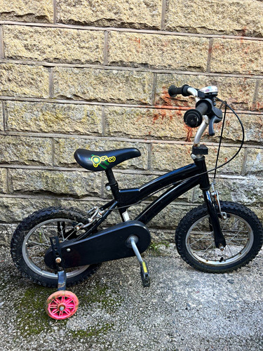 Kids 16in bike black - bike, black/silver