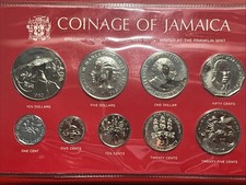 1980 Jamaica 9 Coin Set of