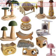 Sisal Cat Scratching Post Pet Kitten Clawing Climbing Toy Wooden Base Scratcher