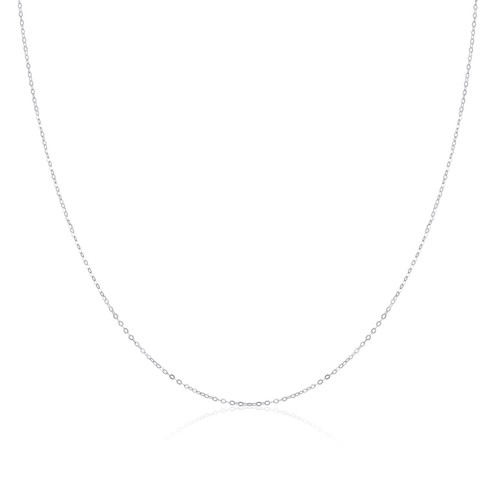 9ct white gold hammered trace - white,