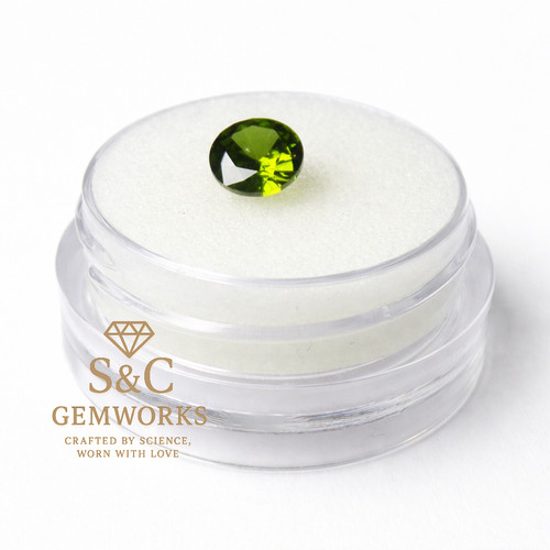 Dark peridot round - peridot,
