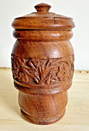 Vintage hand carved wooden - hand,
