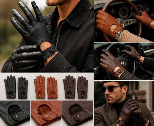 Men genuine lambskin leather - genuine,