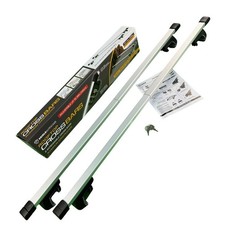 Universal Car Roof Bars Aluminium Extendable 140cm / 55" Anti-Theft Lockable Key