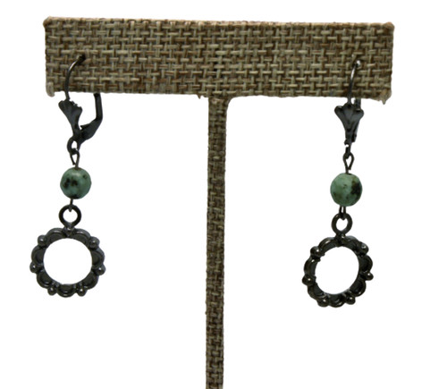 African turquoise earrings - african,