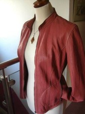 Leather biker jacket - m&s,