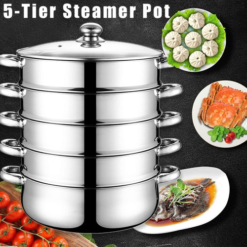 Stainless steel steamer pot - steel, 5