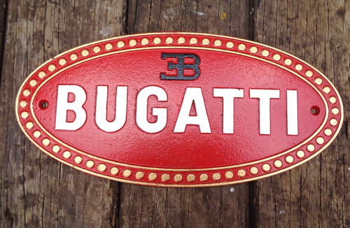Bugatti metal sign - metal,