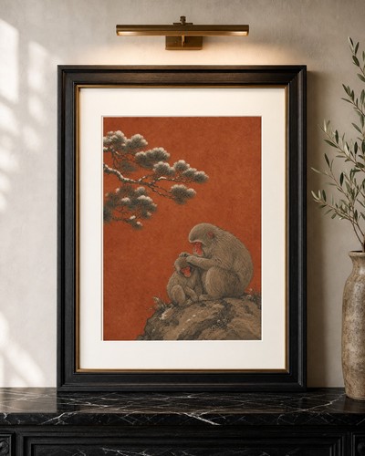 Vintage japanese snow monkey - vintage,