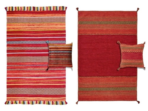 Red kilim rug indian - kilim, handmade